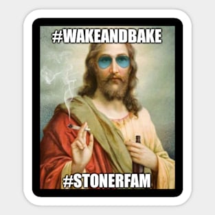 #StonerFam #WakeAndBake Jesus 420 Sticker